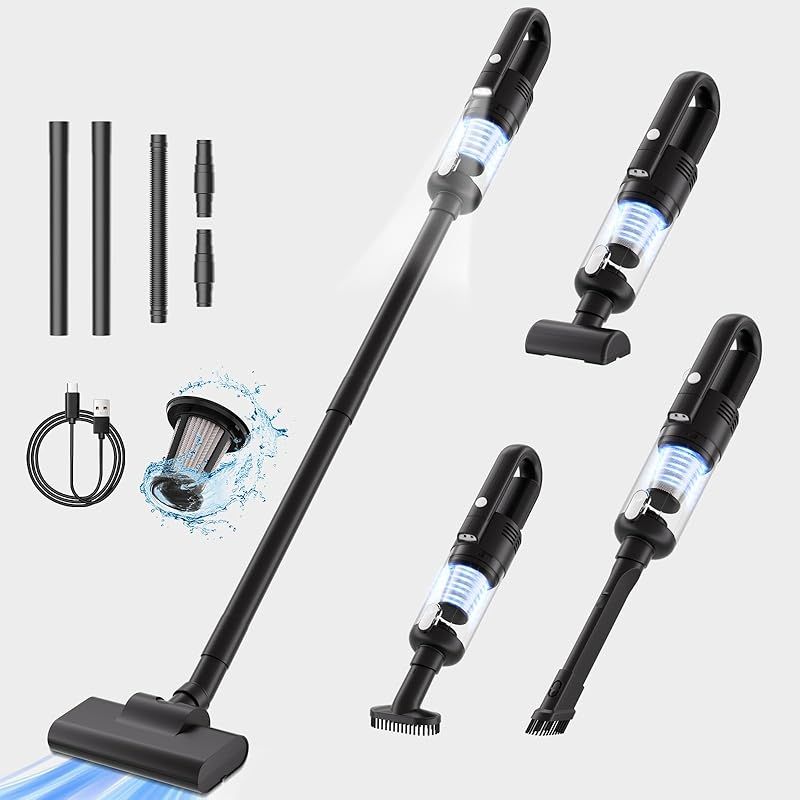 特価セール】掃除機 コードレス 12000pa強力吸引 延長パイプ 4種類ノズ