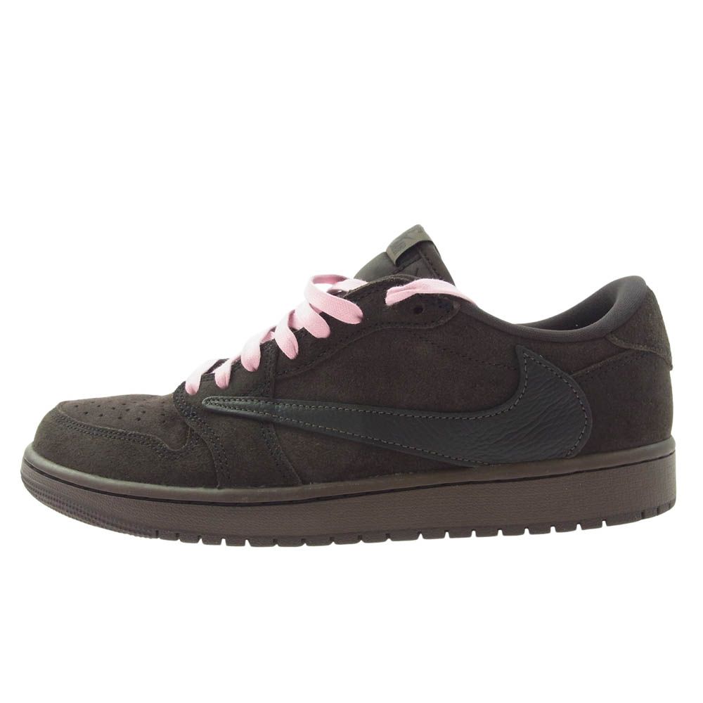 NIKE ナイキ DM7866-202 Travis Scott トラヴィススコット Air Jordan 1 Low OG SP エアジョーダン1 ロー ベルベットブラウン アンド ダークモカ ローカット スニーカー 27.5cm 上