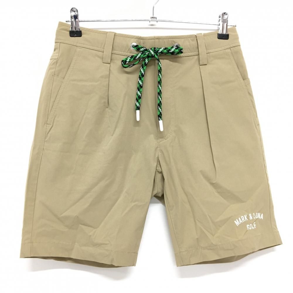 価格 マークアンドロナ ハーフパンツ ベージュ シンプル メンズ 44 S ゴルフウェア 2025年 木村拓哉着用モデル MARK＆LONA