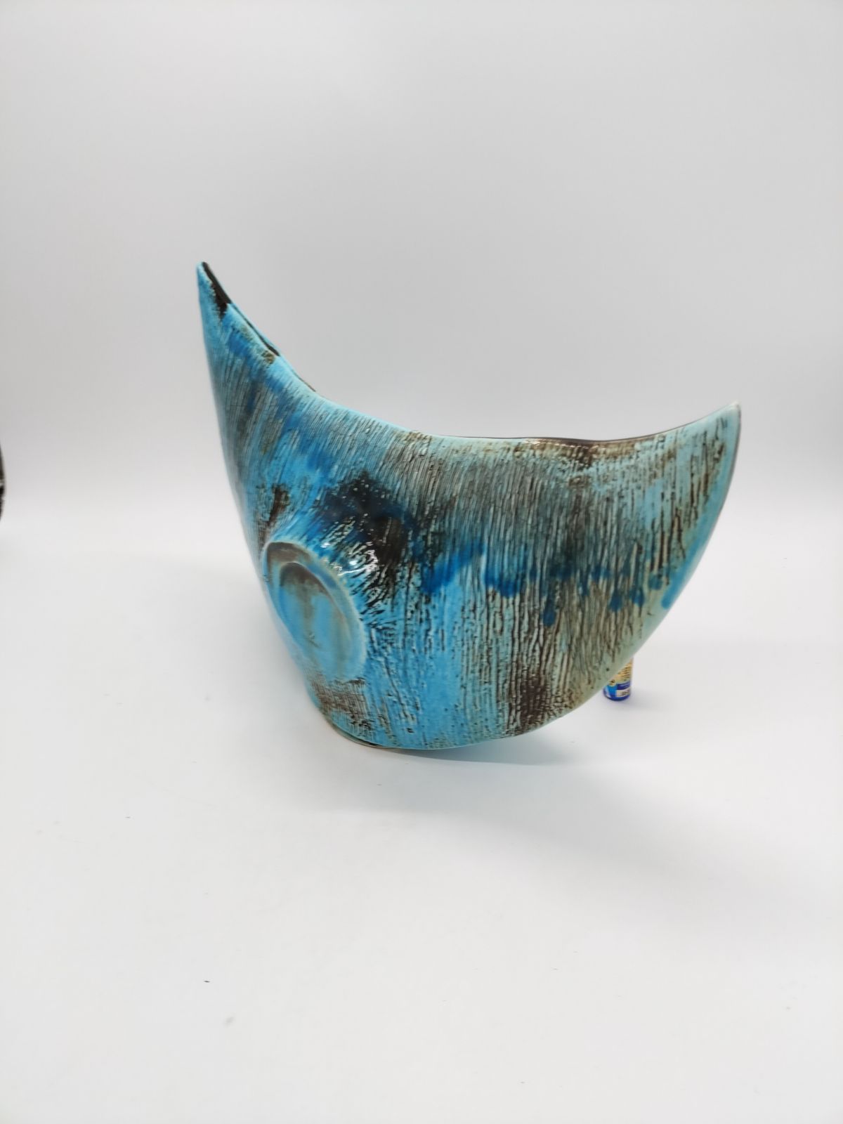 池坊 変形花器 黒と黄色の三日月 花器花瓶三日月華道具変形花器黄色