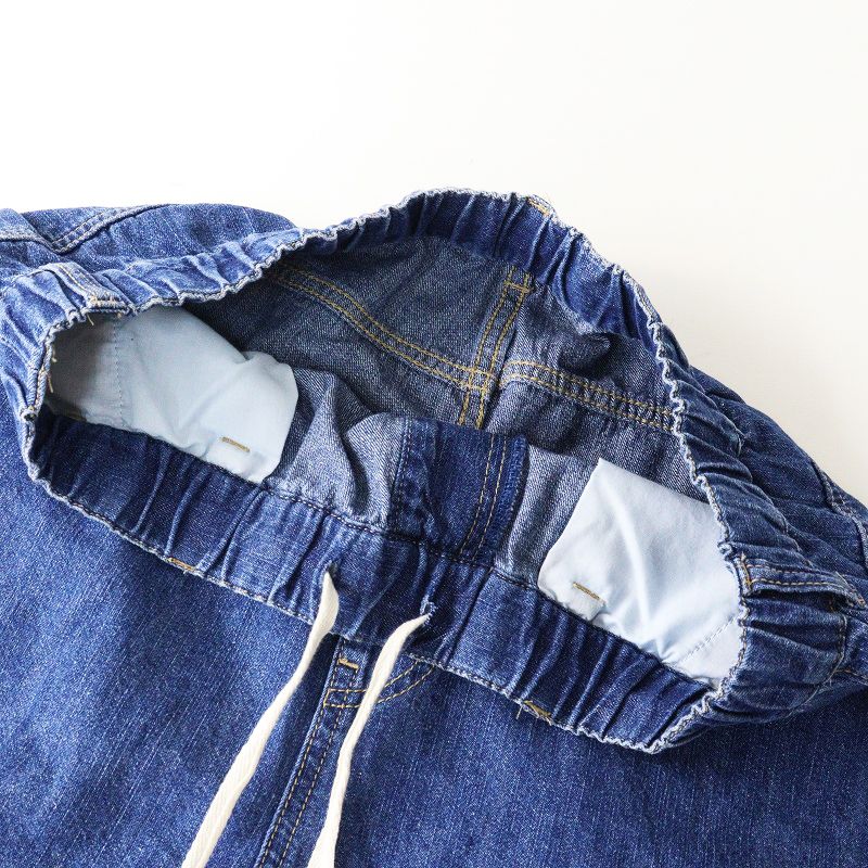 SM2　サマンサモスモス 　イージーデニムパンツF/美品 セール M⁄Lサイズインドデニムイージーパンツ（グレー⁄ブルー