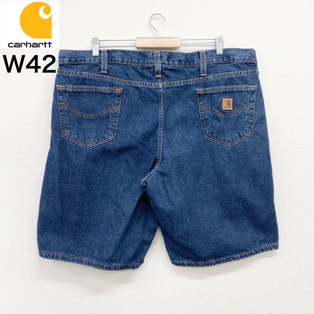 US古着 カーハート carhartt デニム ショートパンツ ひざ上 ワイド RELAXED FIT W42 ビッグサイズ 濃紺 101166  468 - メルカリ