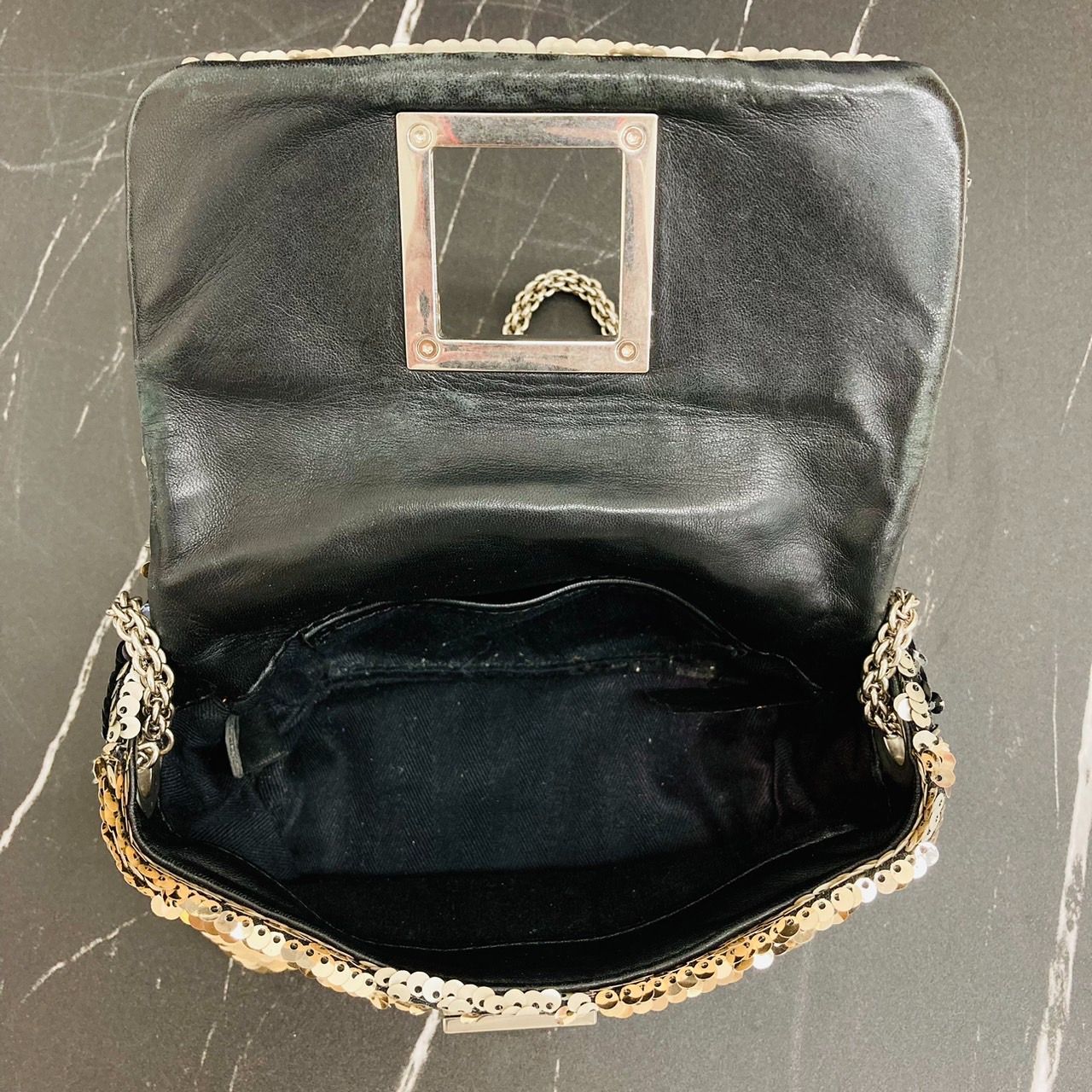 ソニアリキエル SONIA RYKIEL ルコパンバッグ スパンコール シルバー 