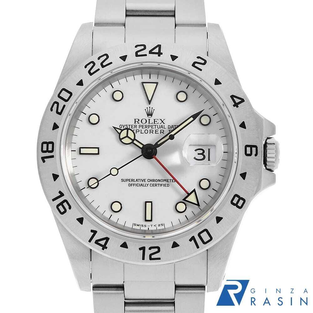 ロレックス エクスプローラーII 16570 ホワイト シングルバックル T番 中古 メンズ