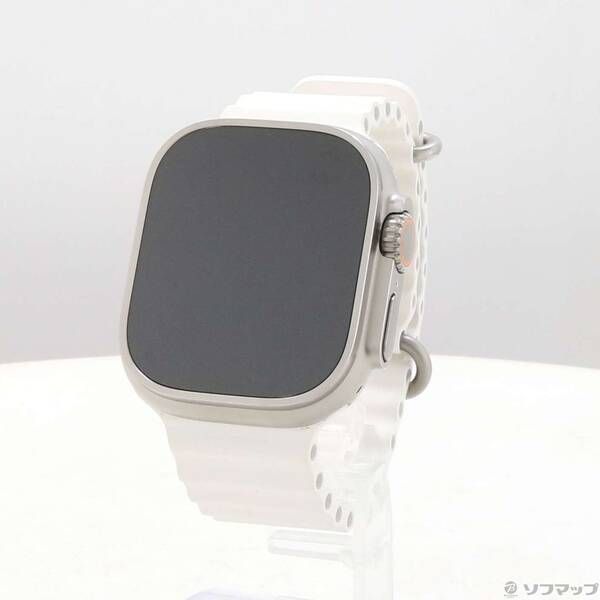 〔 品〕 Apple Watch Ultra 2 GPS Cellular 49mm チタニウムケース ホワイトオーシャンバンド 344