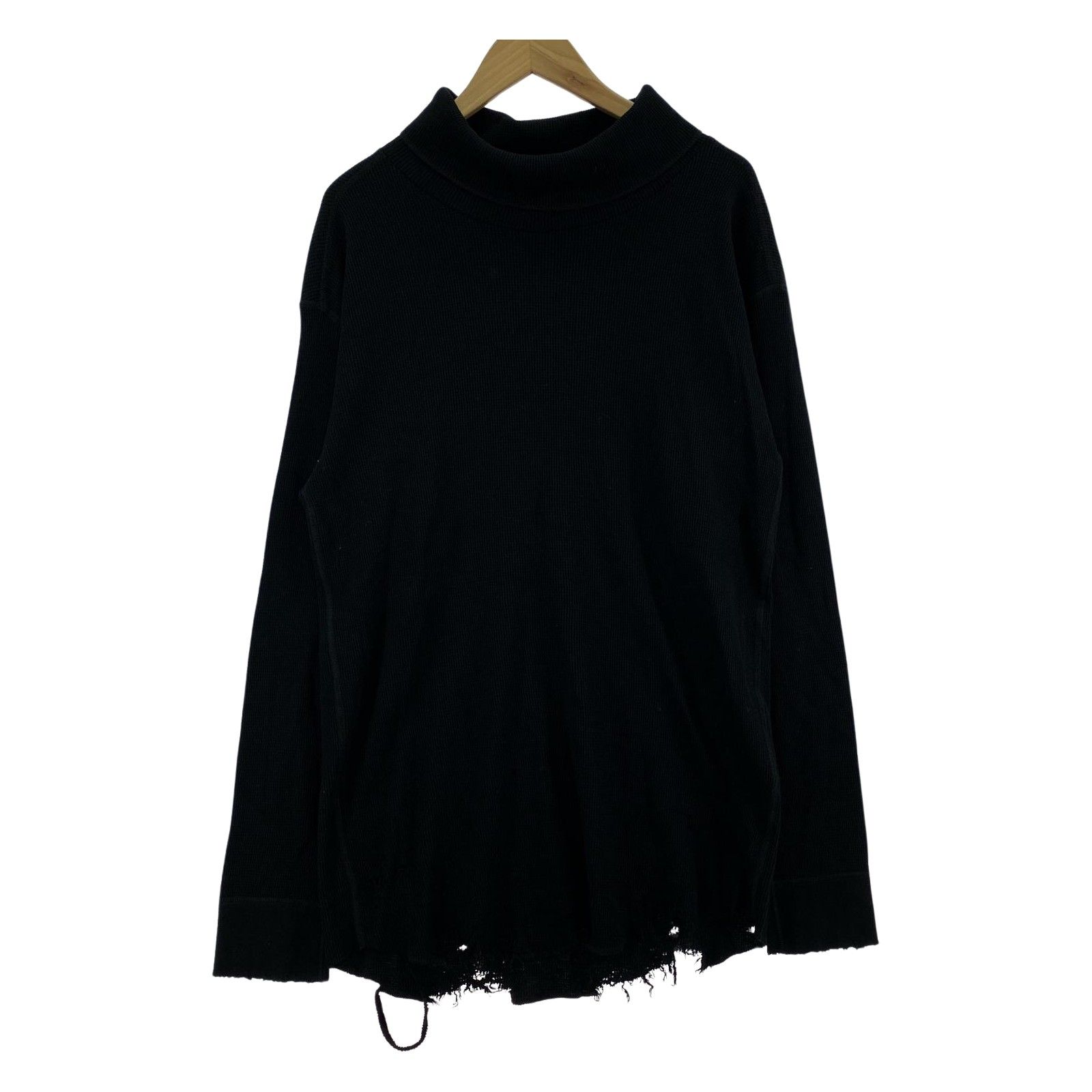 ANCELLM 24SS DAMAGE WAFFLE CREW LS Tee 3