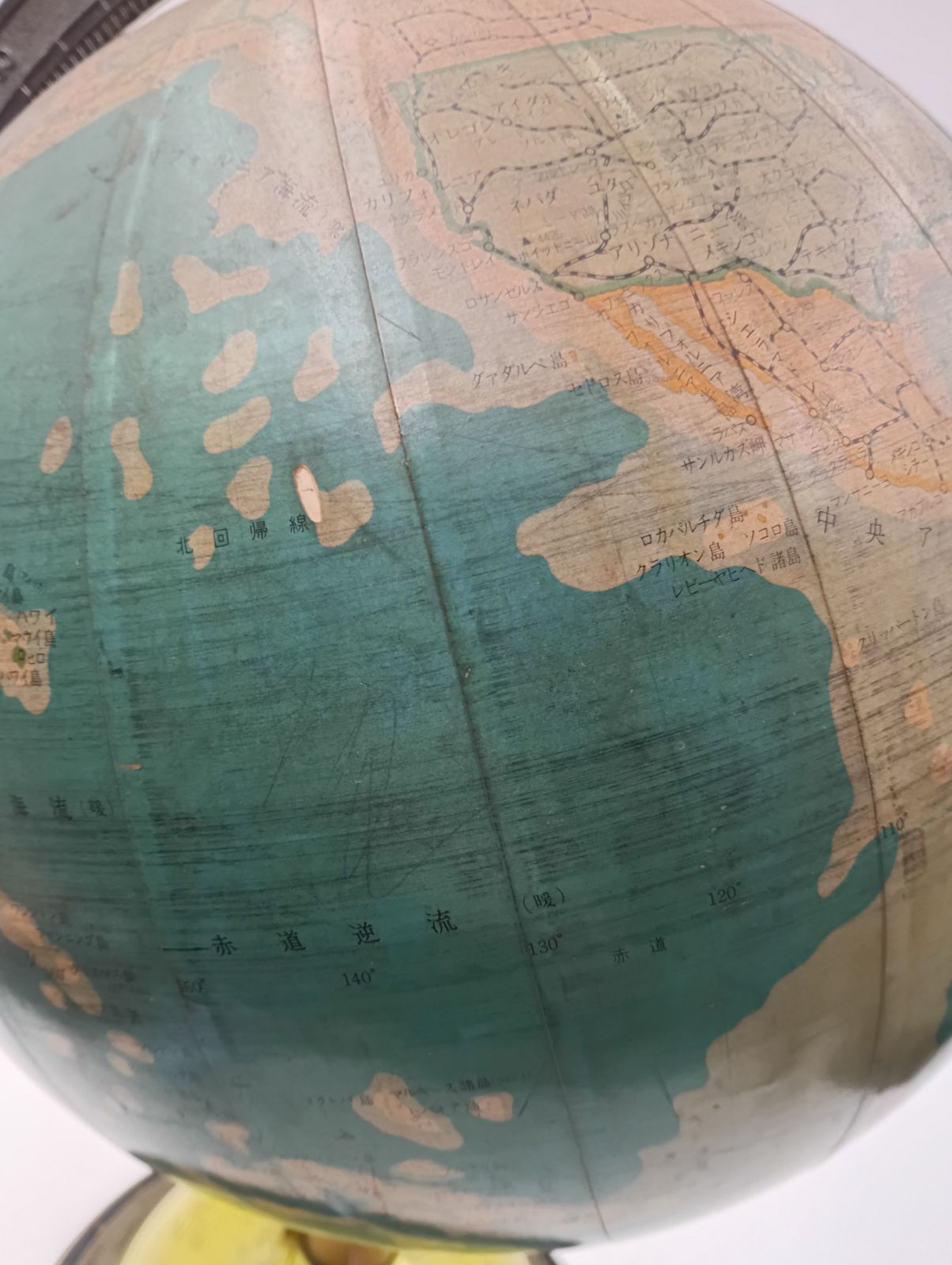 地球儀　星座　アンティーク　中古品 地球儀 星座 月 月面 クレーター レトロ ヴィンテージ アンティーク