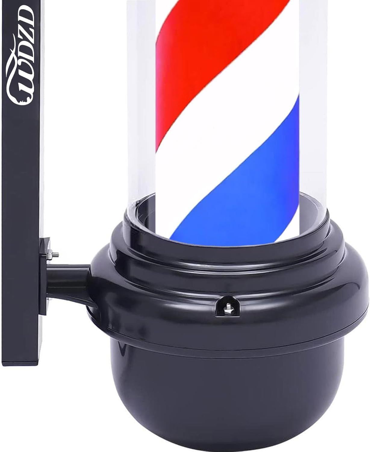 Color:レッド WDZD 88 cm サインポール、赤白青ストライプ床屋の