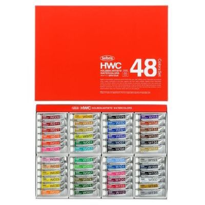 7営業日以内発送 ホルベイン画材 3409 透明水彩絵具 5ml W409 48色セット 沖縄離島販売不可