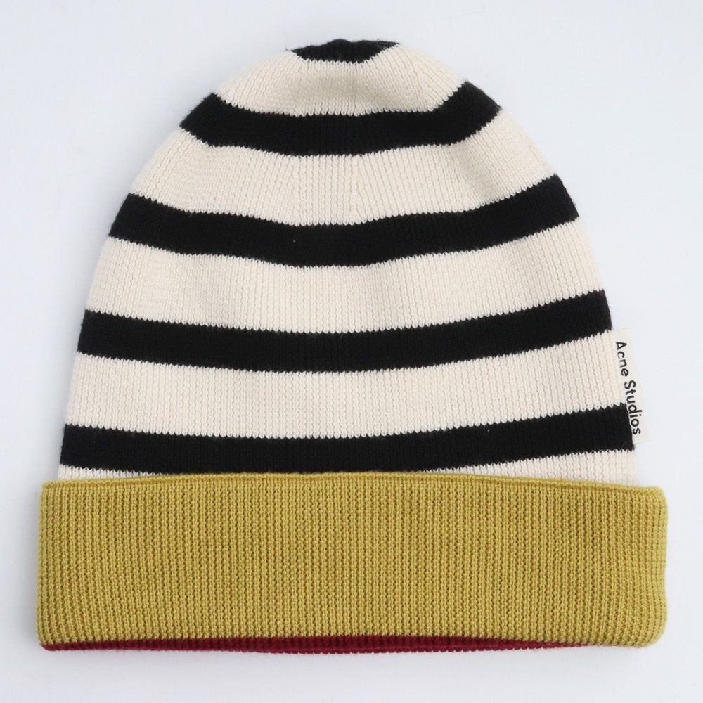 Acne Studious ビーニー ニット帽 ボーダー ACNE STUDIOS ボーダーニットキャップ - メルカリ