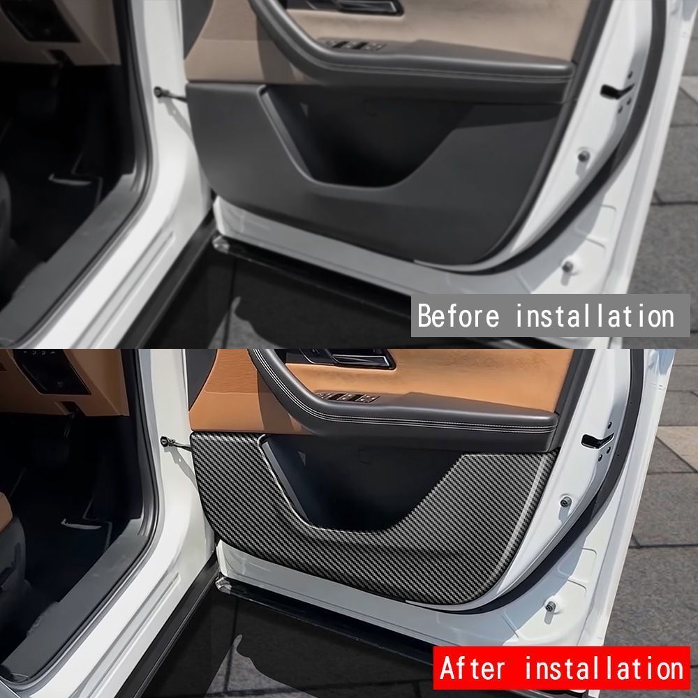最安価に挑戦！ マツダ CX-60 22系 ドアキックガード パネル 内装保護カバー カーボン調 4枚セット 傷防止 キズ隠し カスタムパーツ MAZDA 送料無料。 