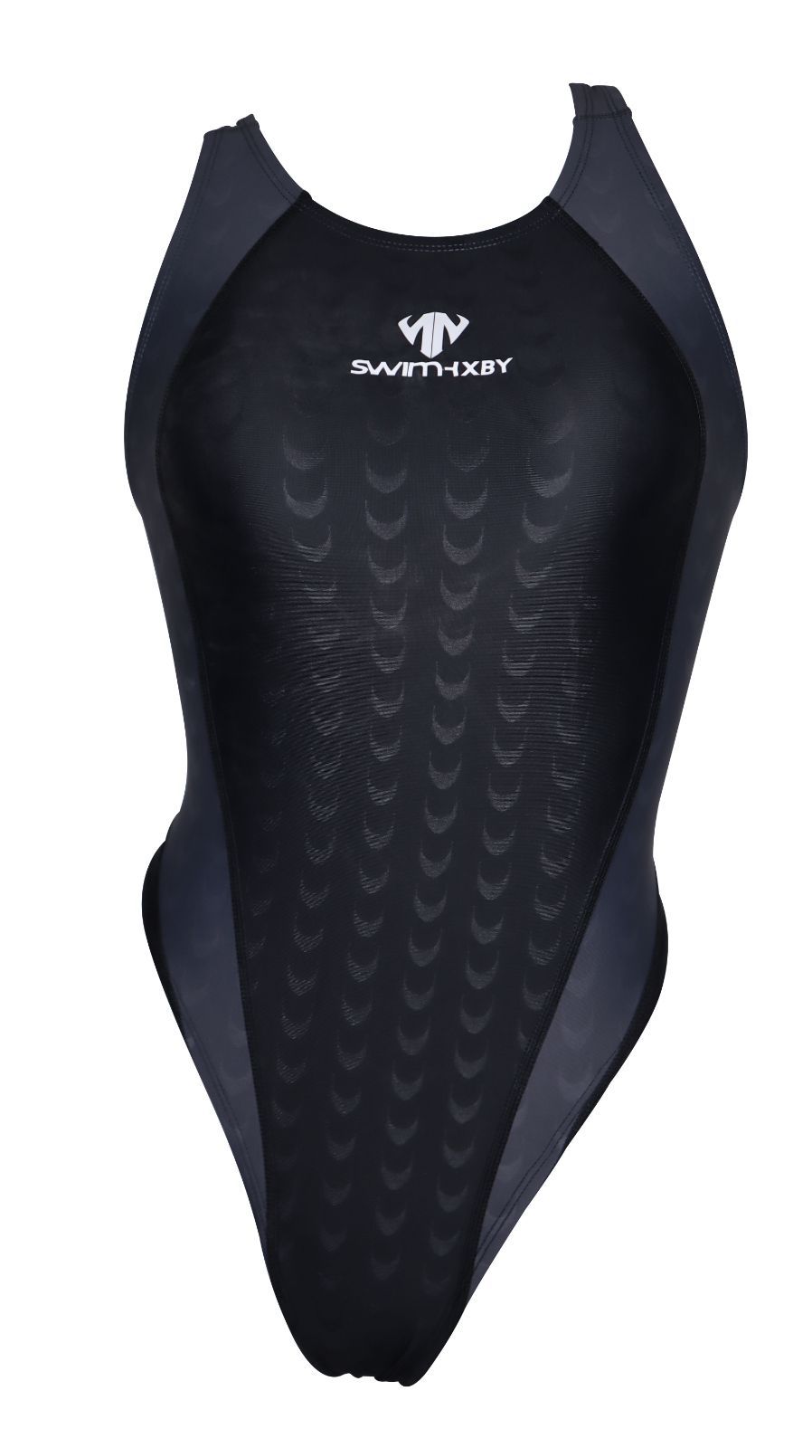 SWIMHXBY 競泳水着 レディース 黒濃灰 281 ハイレグ S-9XL 競泳