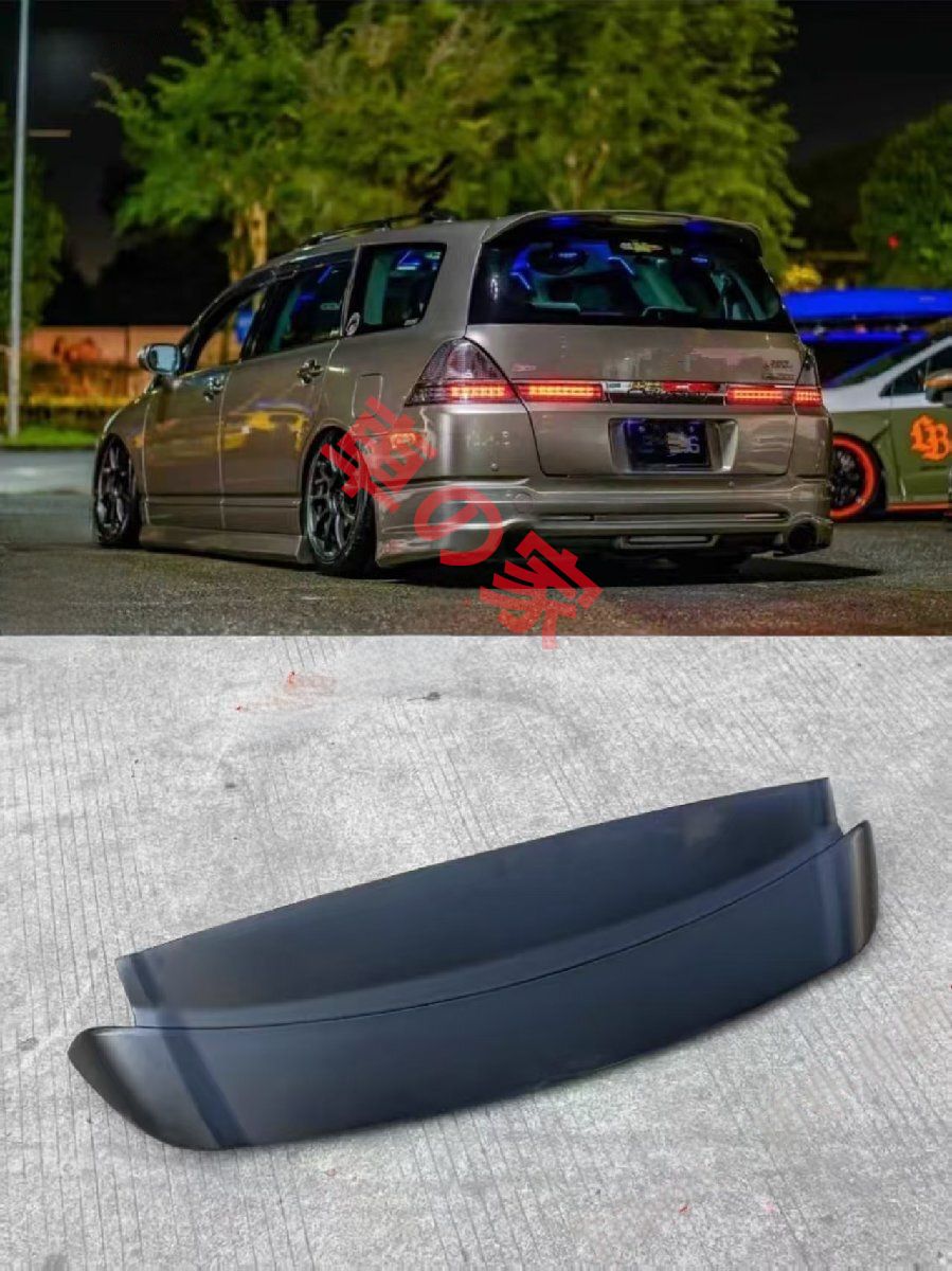 ホンダ オデッセイ RB1 大型リアウイング ABS製 ブラック 未塗装 2005年～2008年対応