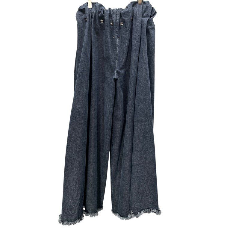 EJ SHEYANG 24SS RUFFLE WAIST SNAP BUTTON TROUSERS ウエストゴム 