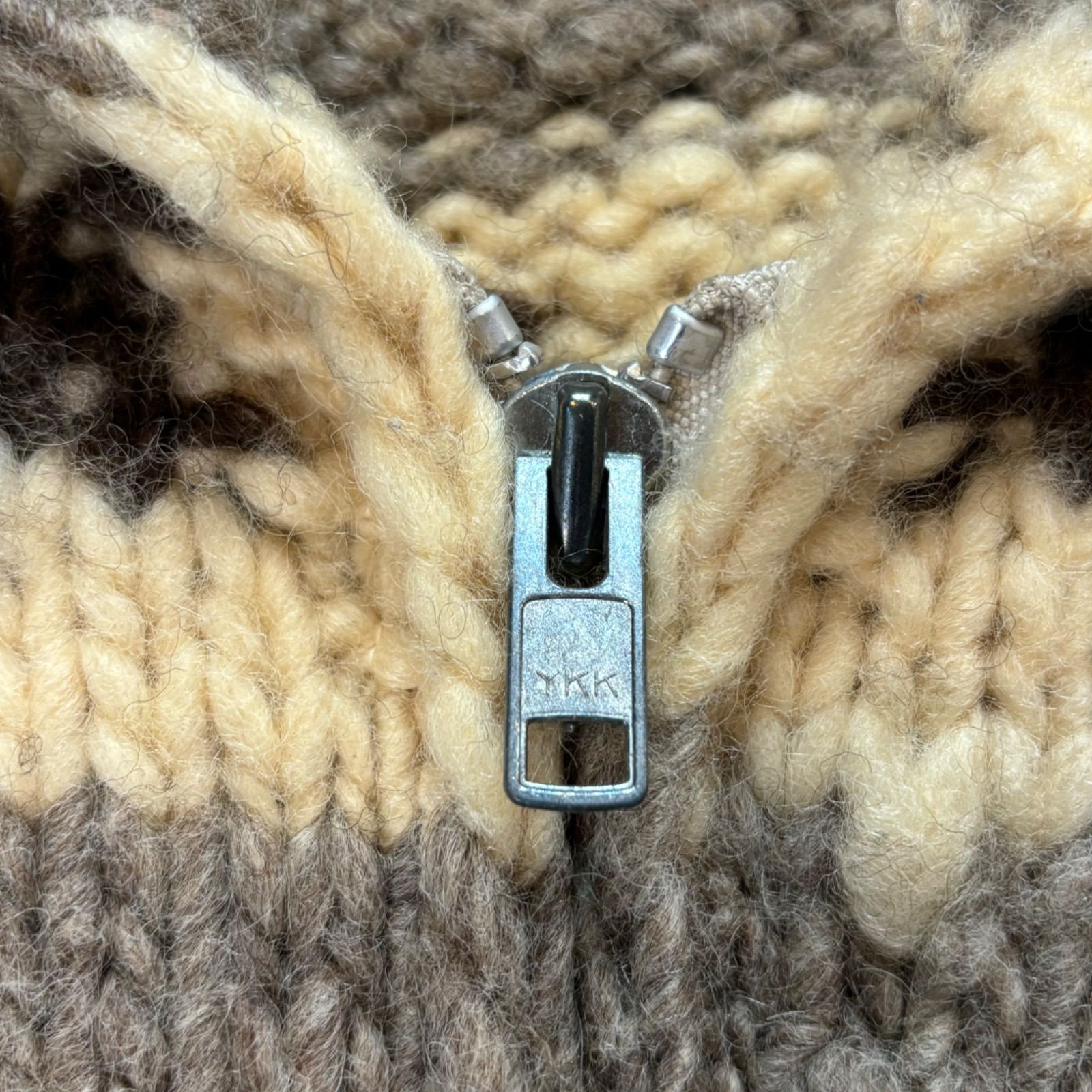 Canada KANATA Hand Knits 100% Wool Cowichan Sweater Jacket