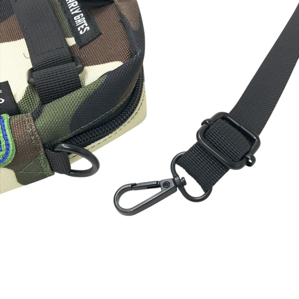 PEARLY GATES パーリーゲイツ ショルダーポーチ 迷彩柄 カモフラ ワッペン カーキ系 240101542645 ゴルフウェア ストスト LLC-HASEGAWATOSO_COM