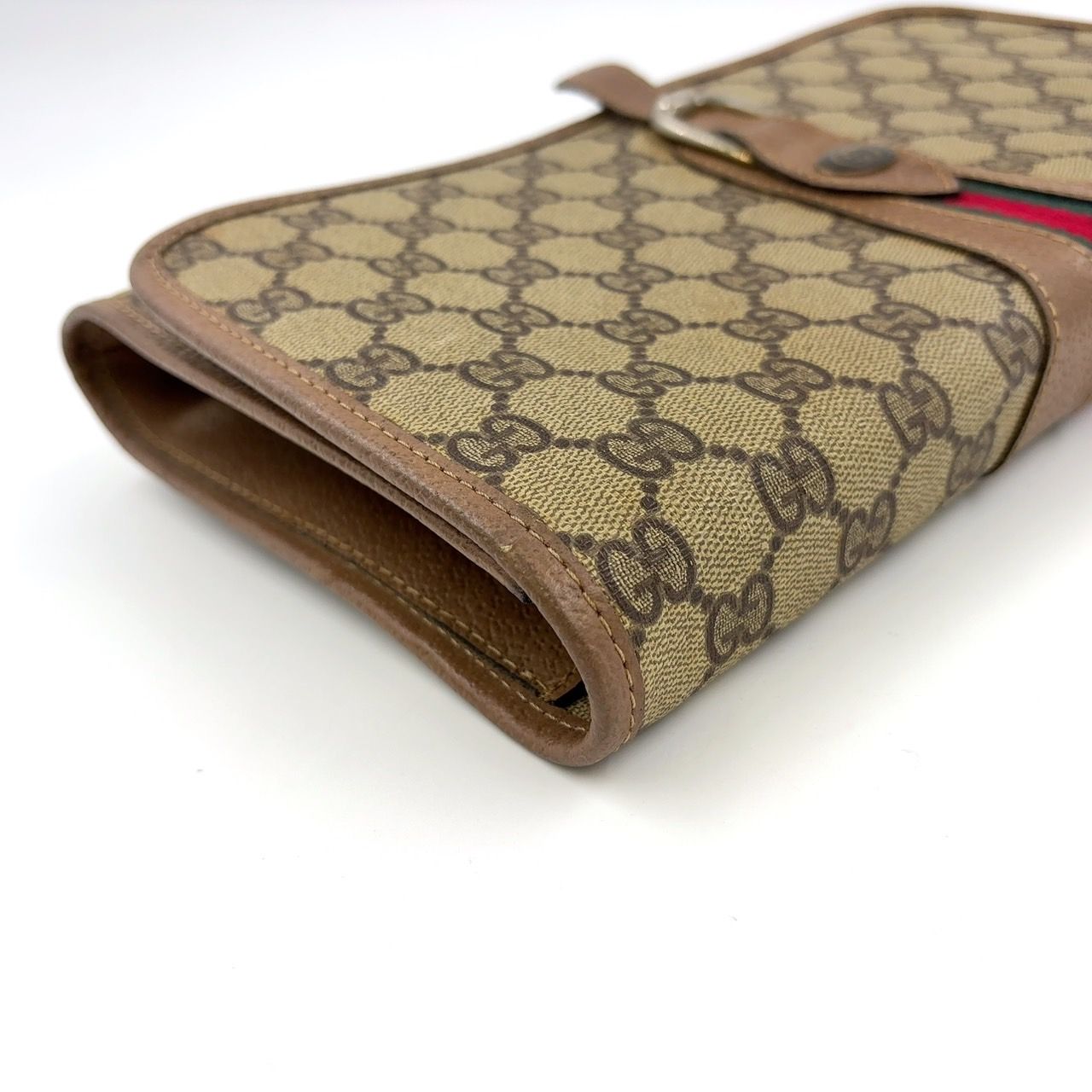GUCCI オールドグッチ レザー×PVC ベージュ×ライトブラウン