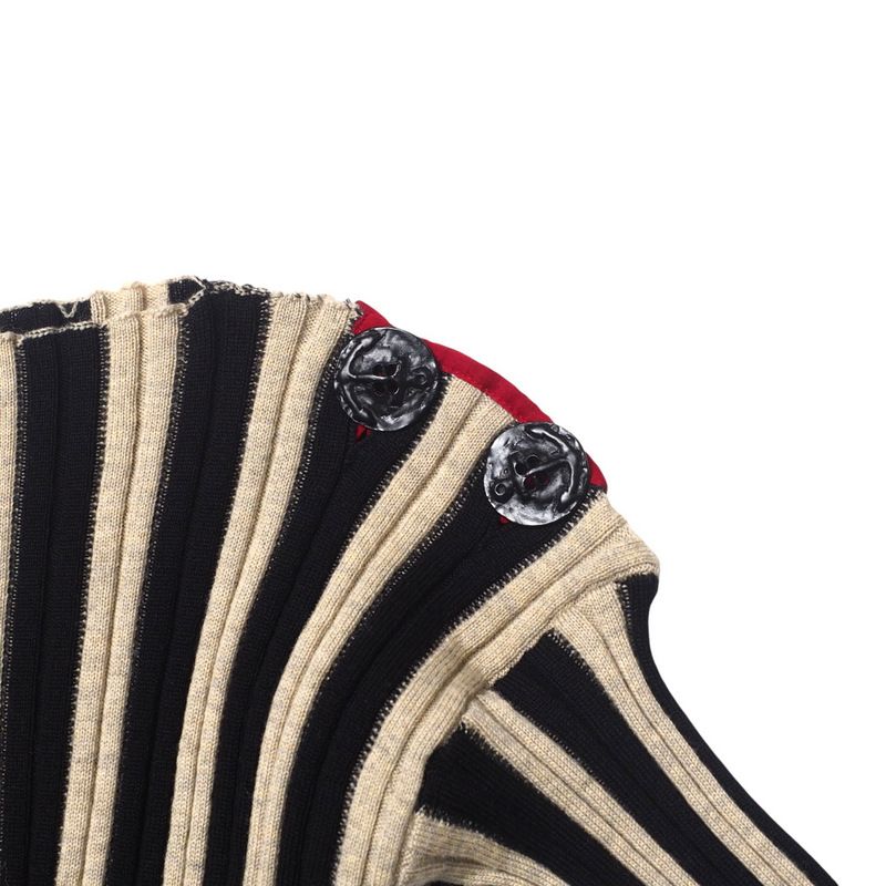 本物 美品 ルイヴィトン 装飾ビーズボタン 刺繍 ツイード スカート  