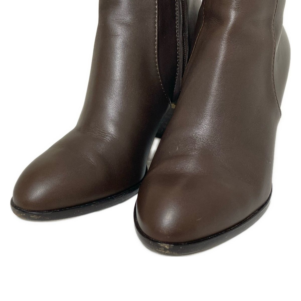  sergio rossi セルジオロッシ ショートブーツ 351 2 レディース - ダークブラウン レザー ブーティ ブーツ