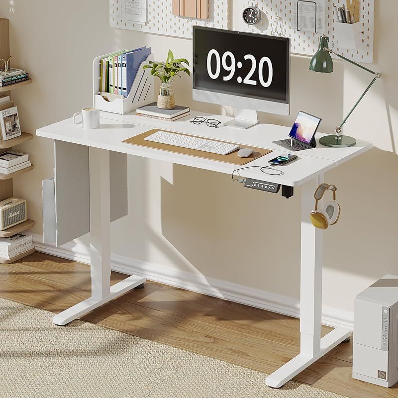 128) 昇降式デスク 高さメモリー機能 静音 収納フック付き 128) 昇降式デスク 高さメモリー機能 静音 収納フック付き 128) 昇降式