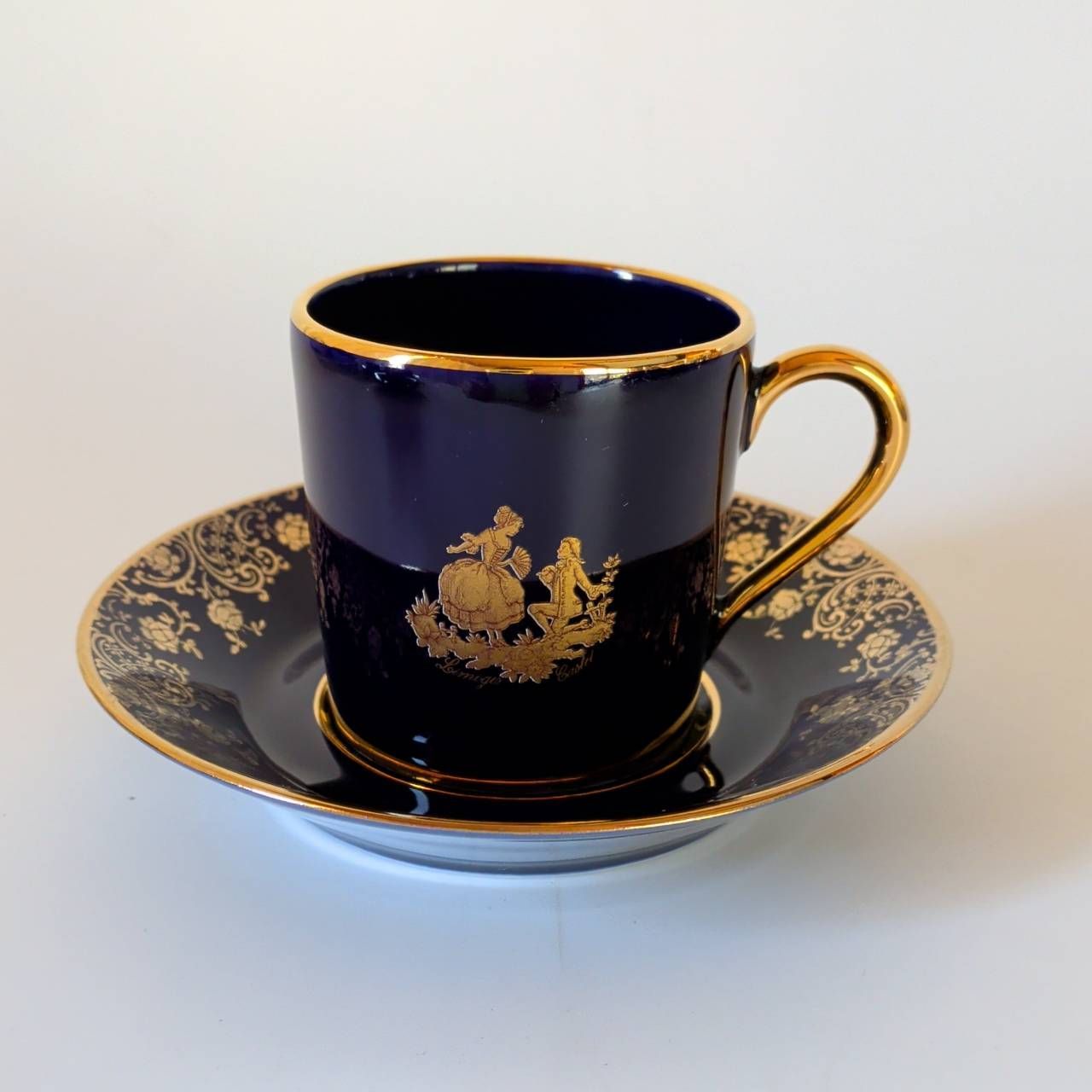 リモージュ カップ＆ソーサ― 鈴 シュガーポット 小物入れ 6客 3点 目立った汚れなし