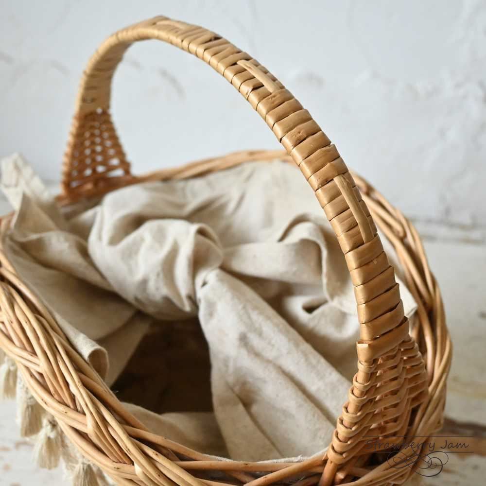 セール ICO-258 フランスアンティーク バスケット かご カゴバック