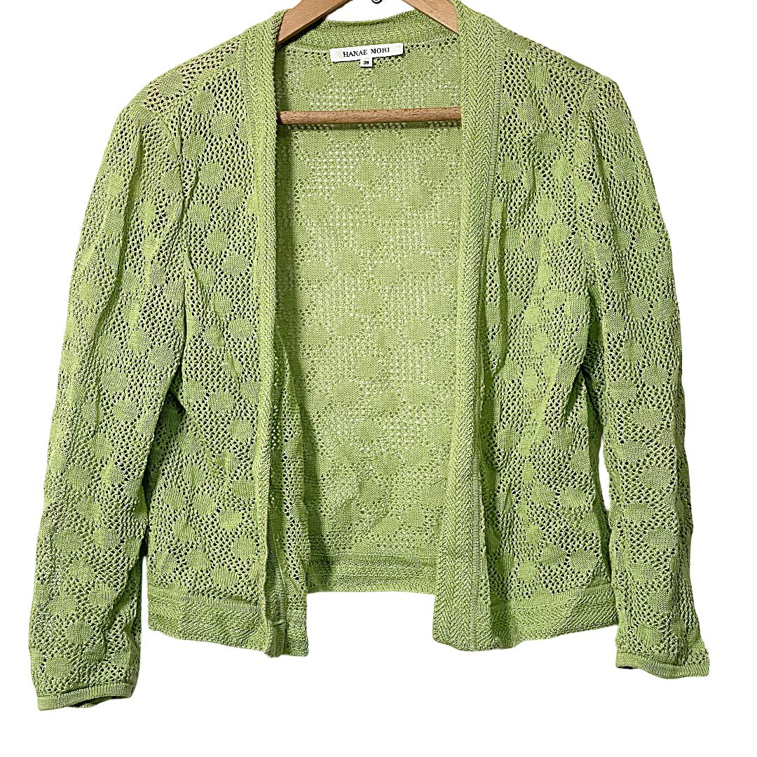 HANAE MORI ハナエモリ  長袖カーディガン  サイズ:40  ブルー/グリーン カシミヤ100％ レディース  トップス 楽天市場】HANAE MORI ハナエモリ 長袖カーディガン サイズ:40