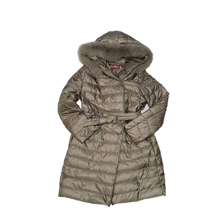 MaxMara マックスマーラ　ロングダウン フードファー付き 165/88A MaxMara マックスマーラロングダウン フードファー付き 165/88A