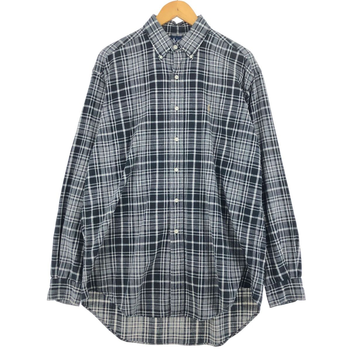 古着 ラルフローレン Ralph Lauren BLAIRE 長袖 ボタンダウンチェックシャツ メンズM相当/eaa496848