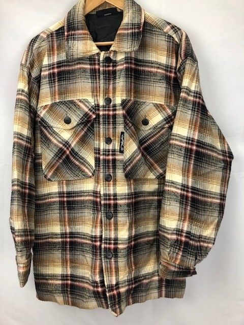 KICKS 中綿　裏キルティング　ネルジャケット　サイズＭ　KC-72412 日本製　06010311　01