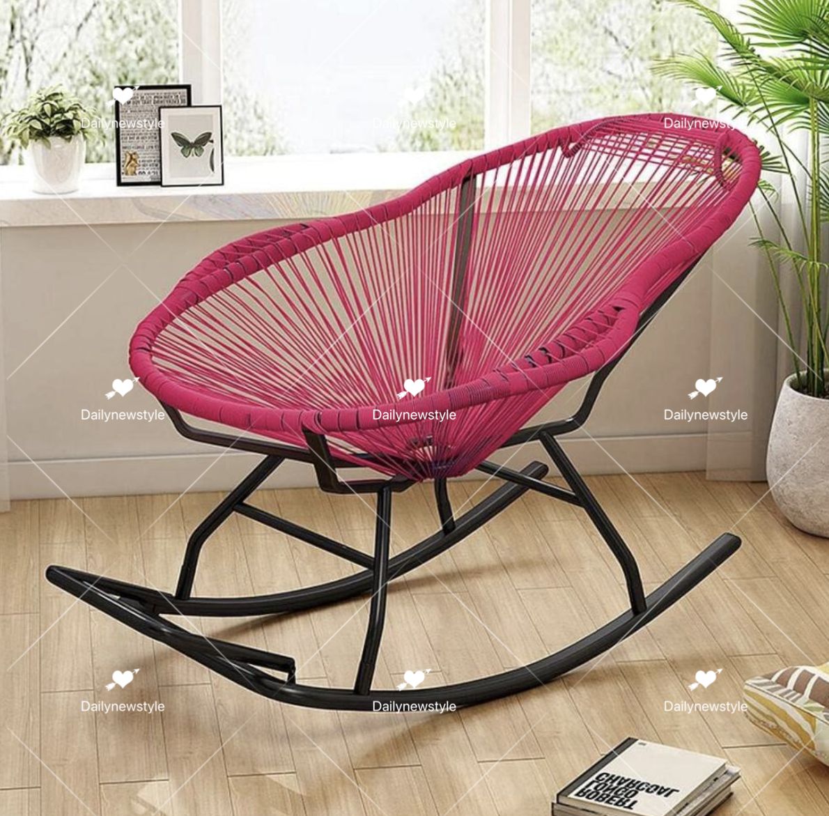 人気推薦◇ロッキングチェア 北欧 リクライニングチェア 手織り籐