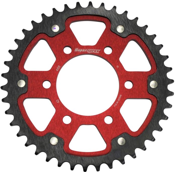 3営業日で発送 スーパースプロックス Supersprox SPX REAR STEALTH 488-42T RED