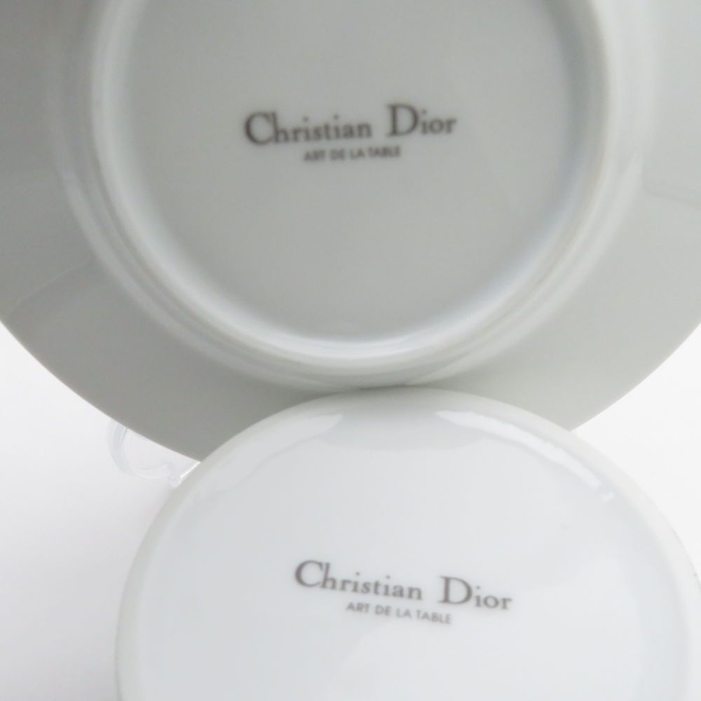 美品 Christian Dior ディオール ミリラフォーレ コーヒーカップ＆ソーサー 2客 ペア すずらん SY9552L 