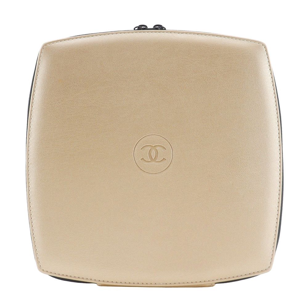 CHANEL  シャネル　サブリマージュ　ポーチ　スクエア　ノベルティ　非売品 CHANEL】シャネル サブリマージュ ノベルティ レザー ゴールド