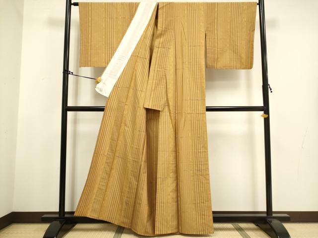 平和屋着物▽上質な紬　単衣　花間道　正絹　逸品　DAAP7430du 平和屋着物▽上質な紬 単衣 花間道 正絹 逸品 DAAP7430duの通販 by