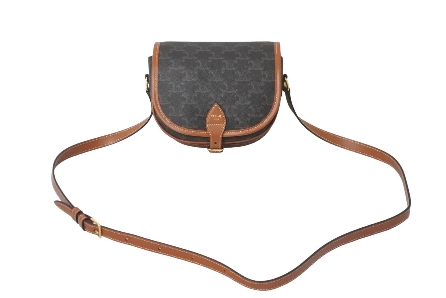 極美品 CELINE セリーヌ ショルダーバッグ ミディアム フォルコ