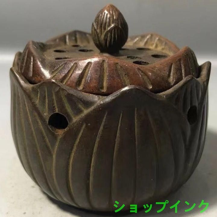 銅器 香炉 南瓜高脚盤香炉 傅山炉 応接間 茶室香薫炉 香道具 装飾