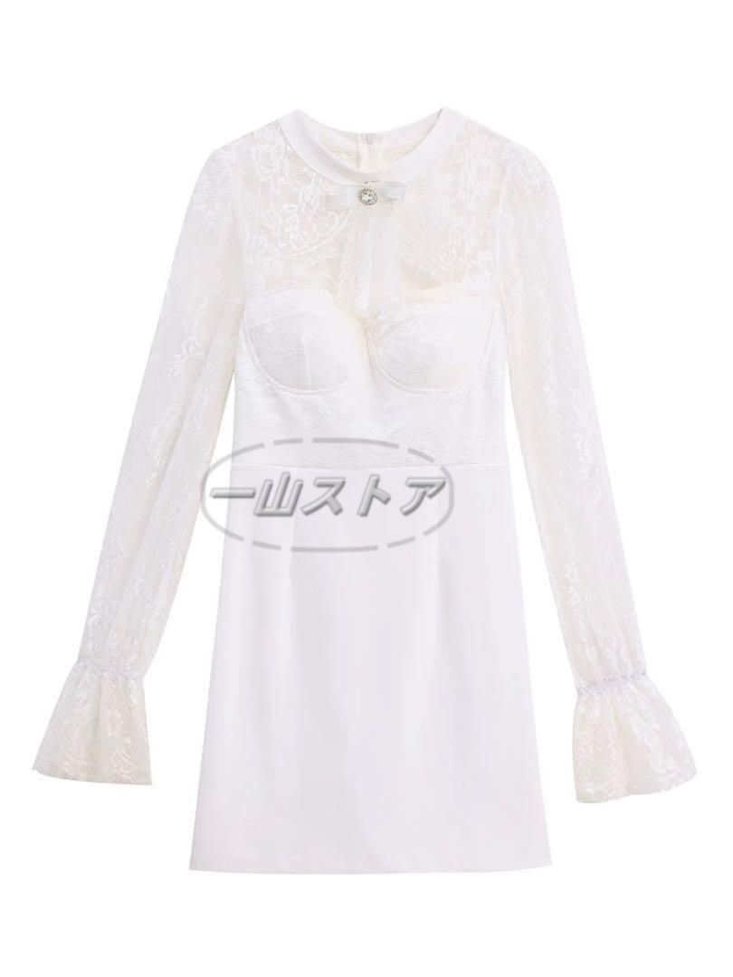 コルセット風♡ミニタイトレースドレス♪結婚式 パーティー キャバドレス 25年新作 コルセット風☆ミニタイトレースドレス♪結婚式