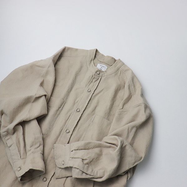 メンズ maison de soil HOMME メゾンドソイル オム 包釦 スタンドカラー ウールジャケット 1/ベージュ インド製【2400013391061】 メンズ maison de soil HOMME メゾンドソイル オム 包釦 スタンド