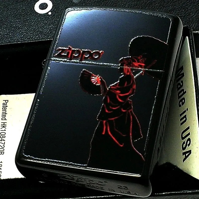 ZIPPO 和柄 マットブラック ロゴ ジッポ ライター 芸者 かっこいい 艶消し 赤黒 日本 和風 女性 レッド レディース メンズ プレゼント  ギフト|mercariメルカリ官方指定廠商|Bibian比比昂代買代購