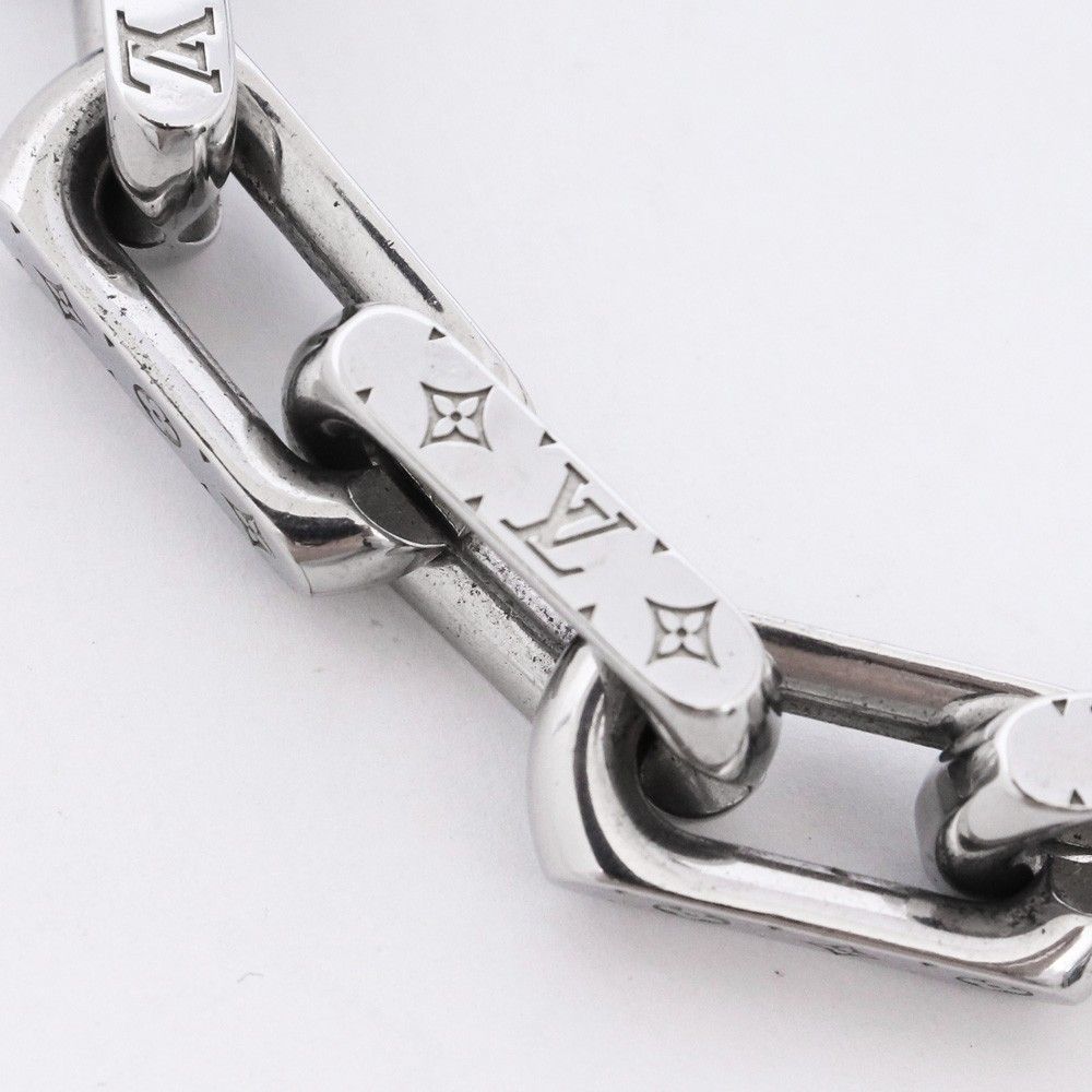 美品　ルイヴィトン ブレスレット モノグラム チェーン Ｍ 00309 シルバー LOUIS VUITTON ルイヴィトン ブレスレットモノグラムチェーン