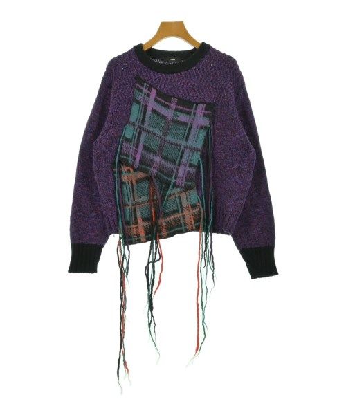 DIESEL - DIESEL ディーゼル ニット・セーター XS 水色x黒x紫(ミックス) 【古着】【中古】 DIESEL - DIESEL ディーゼル ニット・セーター XS 水色x黒x紫