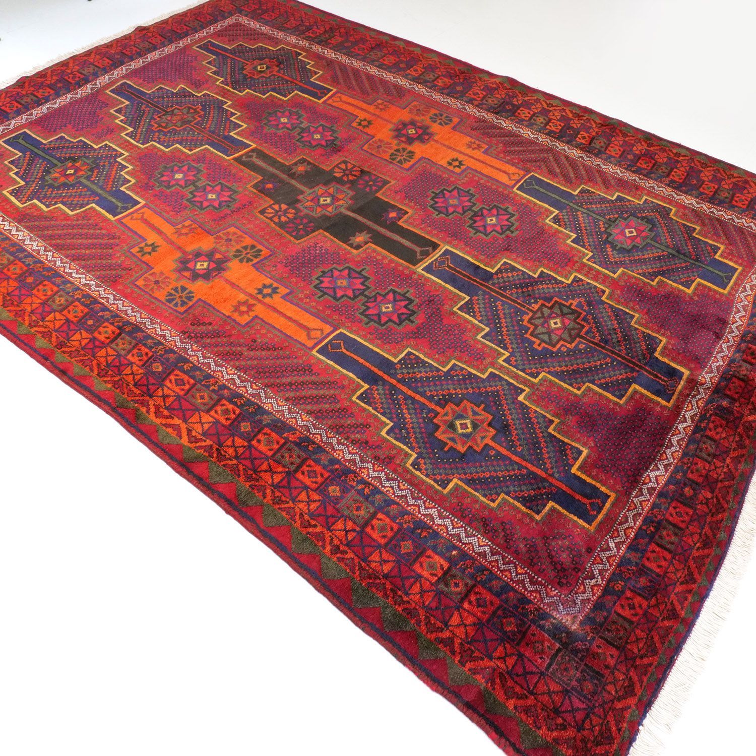 ガーエン ラグ 1970年代 | 手織り - vintagecarpet-アンティーク