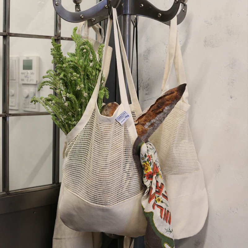 DULTON ダルトン コットン ハーフ メッシュ バッグ S COTTON HALF MESH BAG S