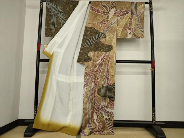 平和屋着物○訪問着 絞り 蔓帯花文 正絹 逸品 未使用 AAAZ3735ck