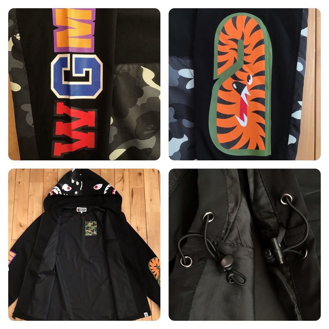 蓄光 シャークパーカー BAPE shark ベイプ 000000007144 - メルカリ