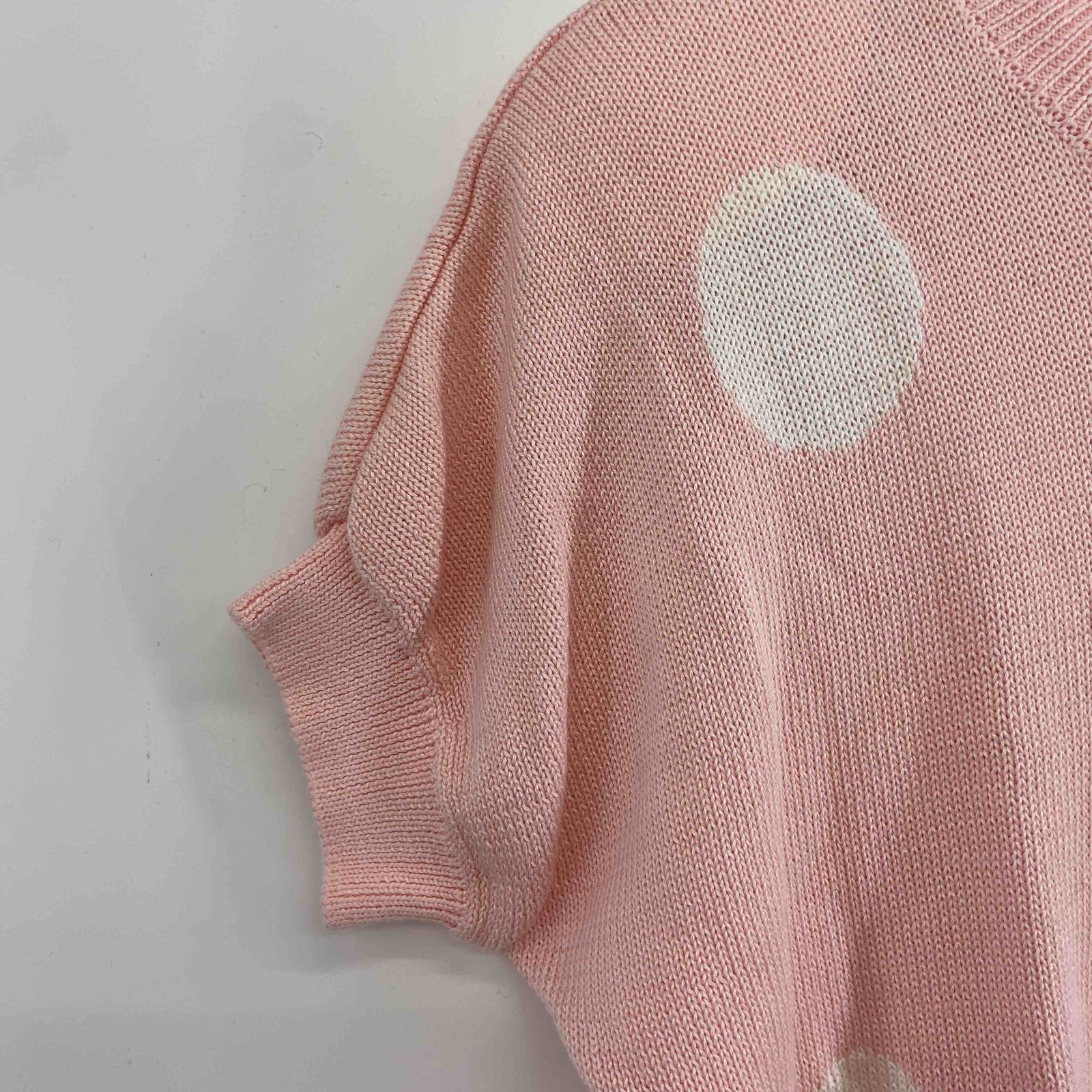 Courreges クレージュ レディース 半袖ニット セーター ピンク 装飾 