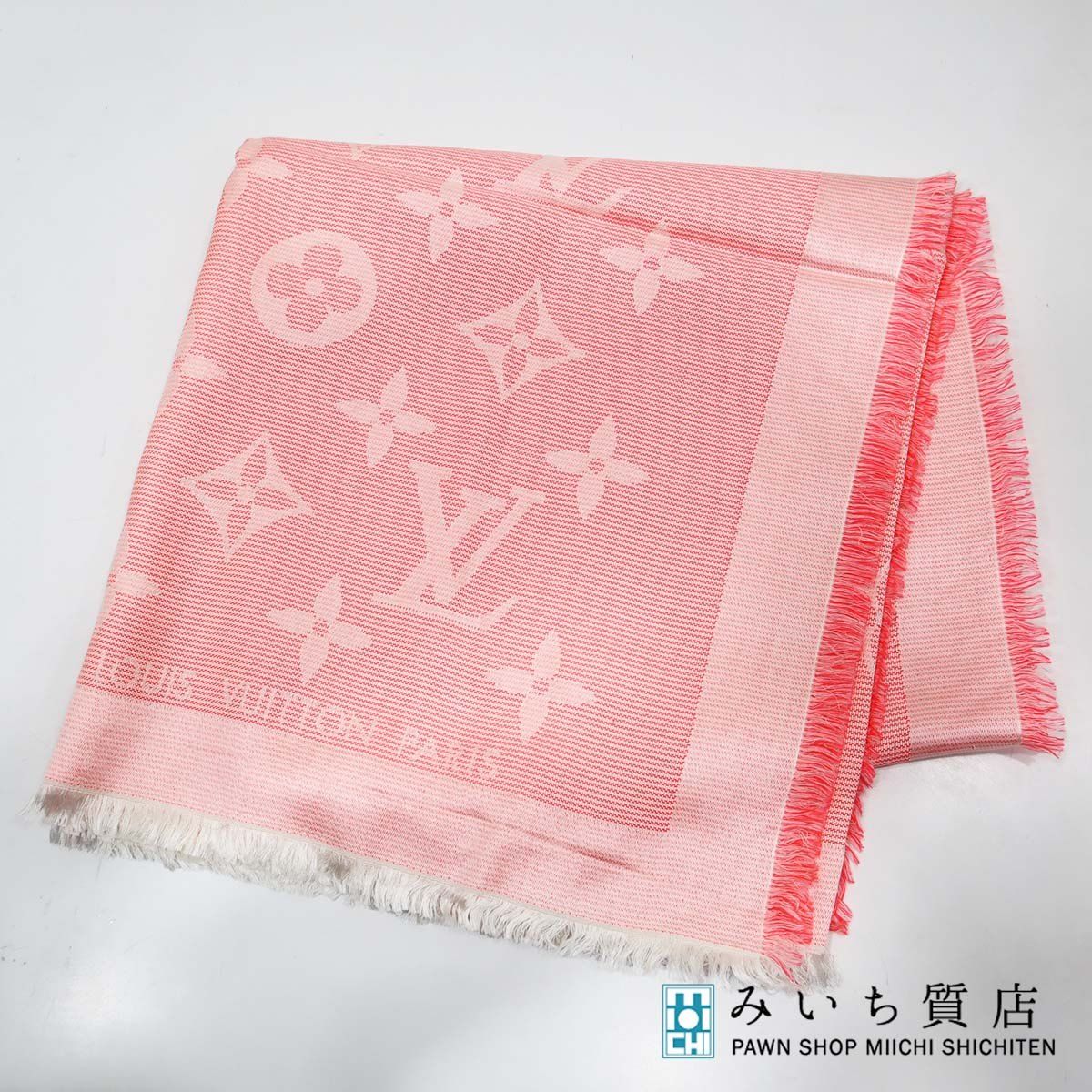 ルイヴィトン シルク 大判スカーフ pink LOUIS VUITTON ルイヴィトン