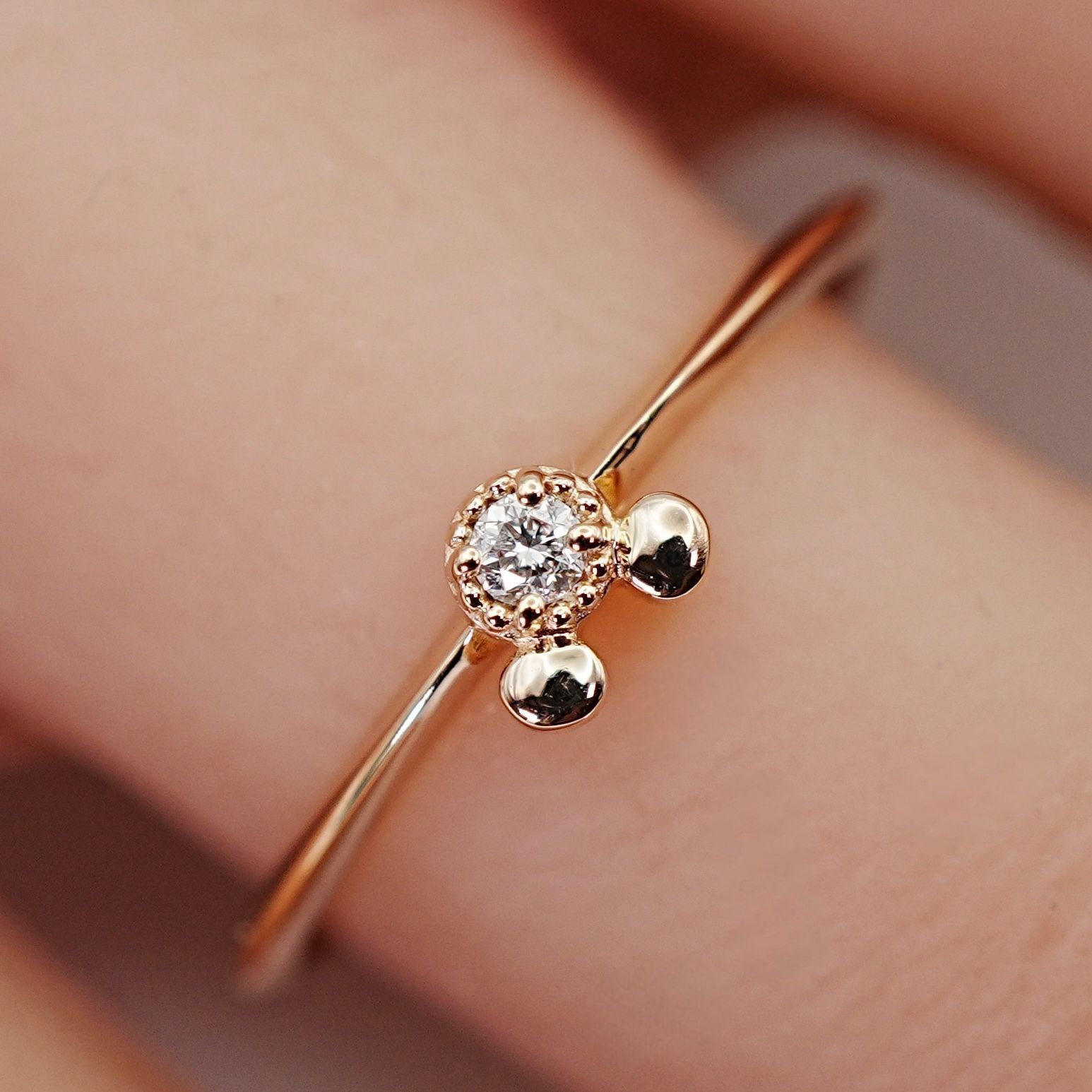 【5670】K18 18金 リング ディズニー ミッキーマウス 指輪 1.8g 11号