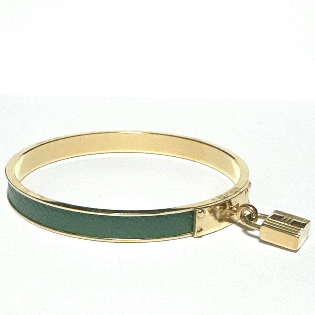 美品 HERMES エルメス ケリーバングル ブレスレット グリーン ゴールド